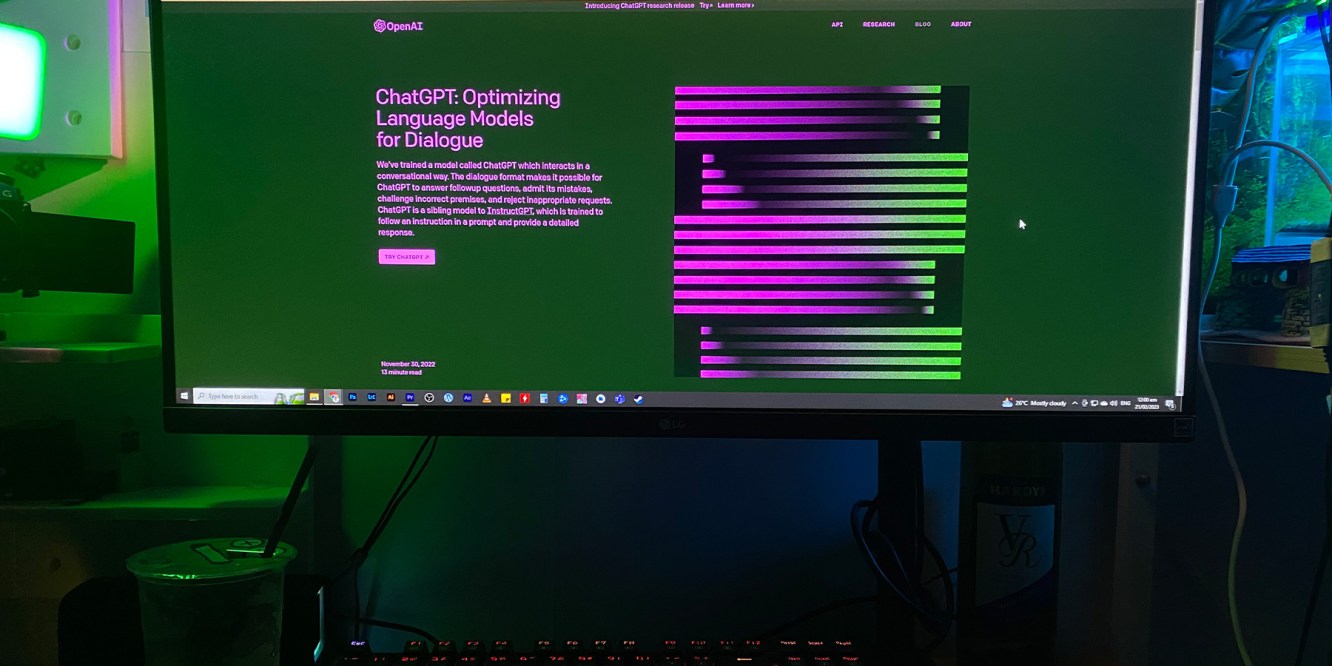 ChatGPT, an AIChatbot,shown on a computer